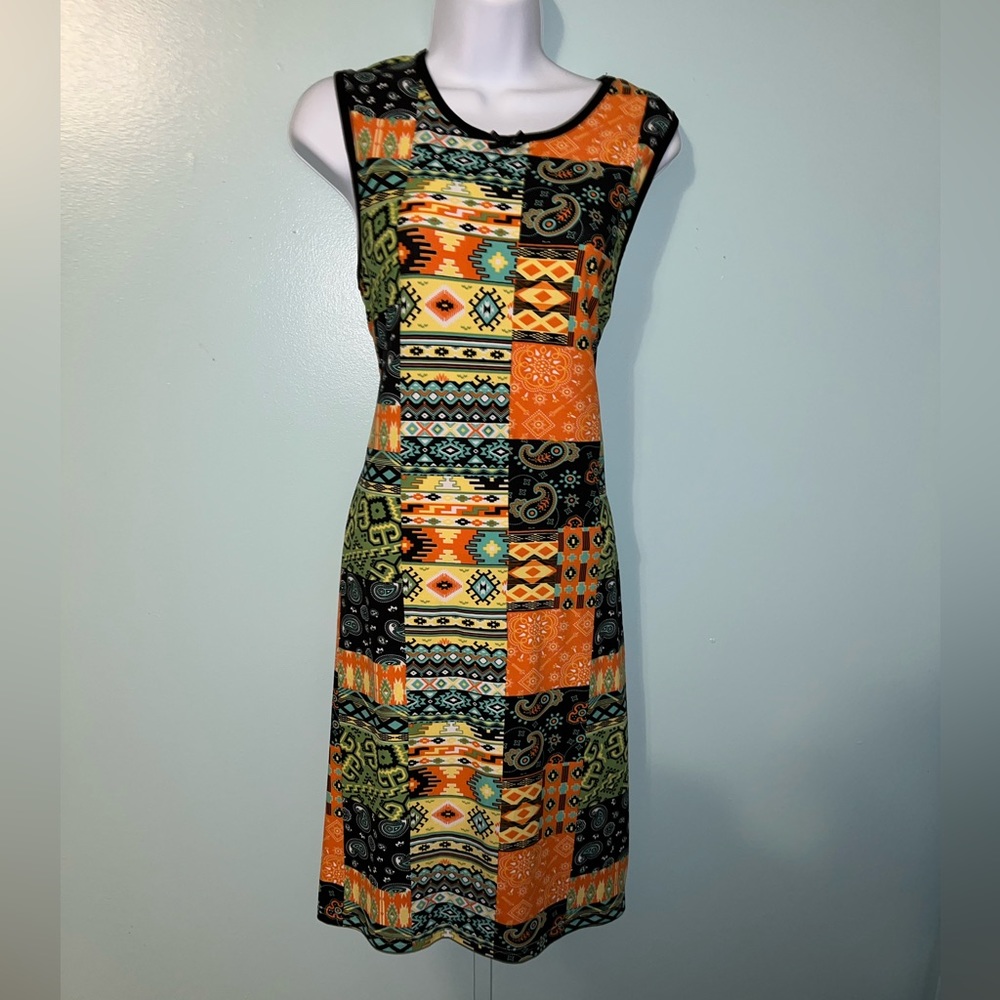 Saturdaze‎ Sleeveless Dress Multi Color Size Medium